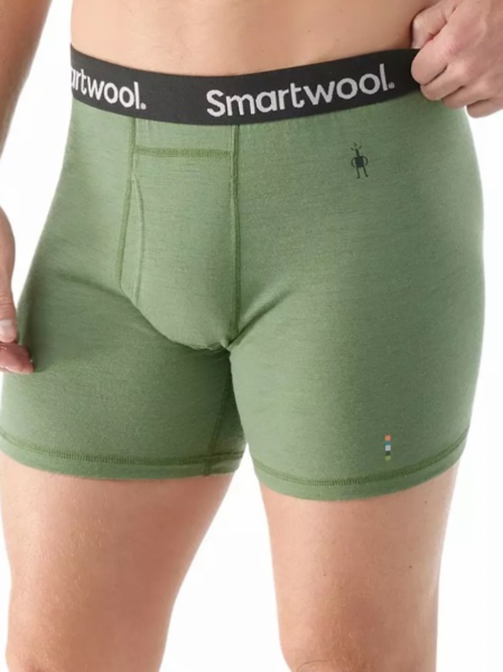 Smartwool Men’s Boxer Briefs Green with Black Waistband New with Tags
